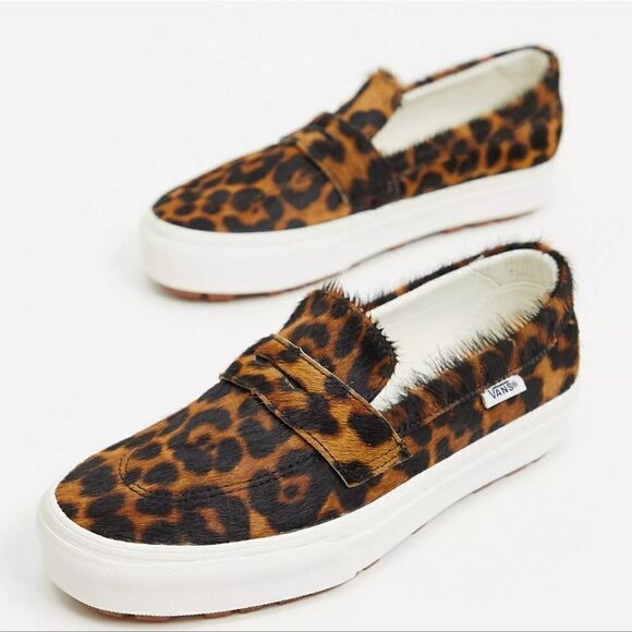 Vans Vault Style 53 Faux Calf Hair Animal / Snow White Leopard Cheetah Women 6 - Picture 7 of 17